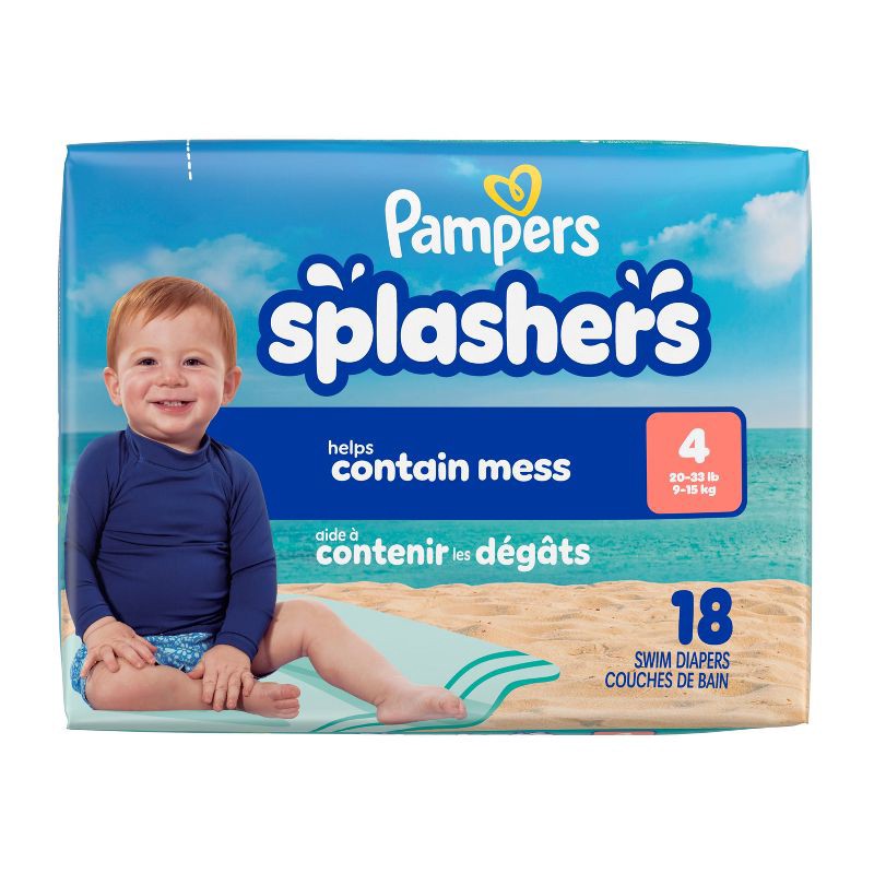 slide 14 of 14, Pampers Splashers Disposable Swim Pants Jumbo Pack - M - 18ct, 18 ct