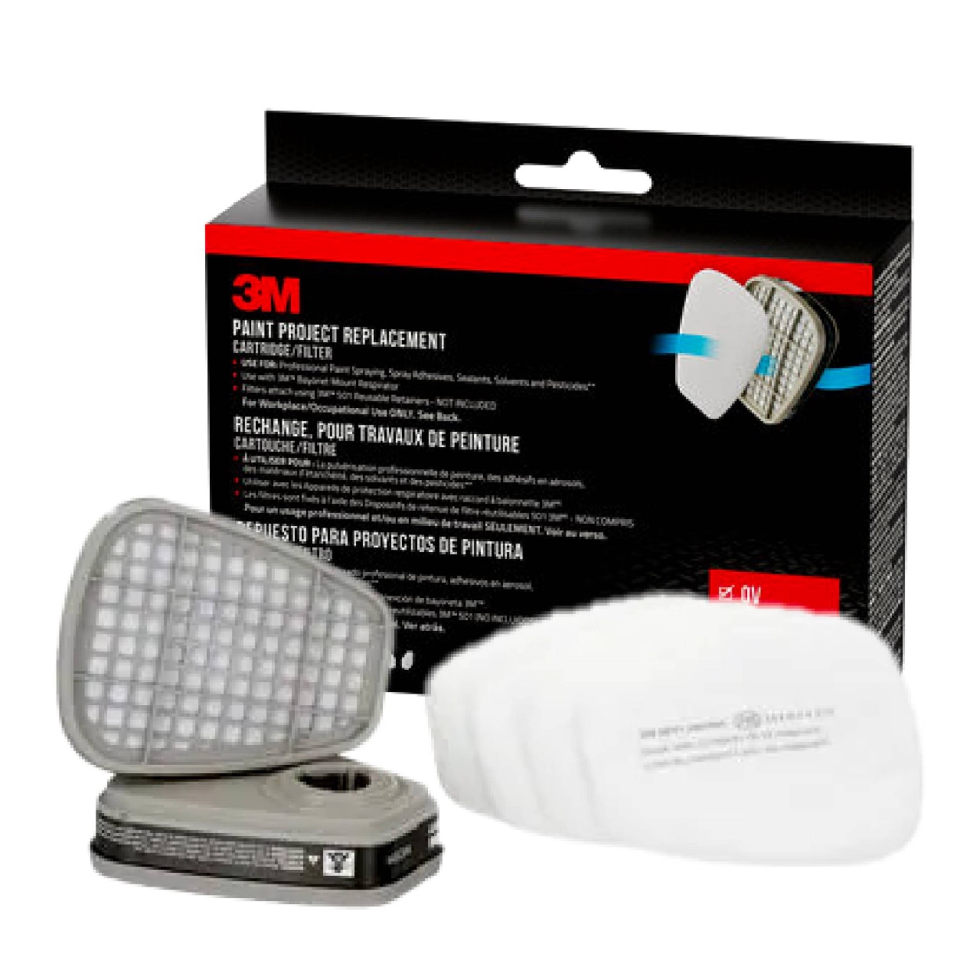 slide 2 of 6, 3M Grey P95 Half Face Respirator, 1 ct