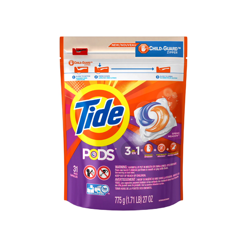 slide 1 of 1, Tide Pods laundry detergent, spring meadow, 31 ct / 27 oz