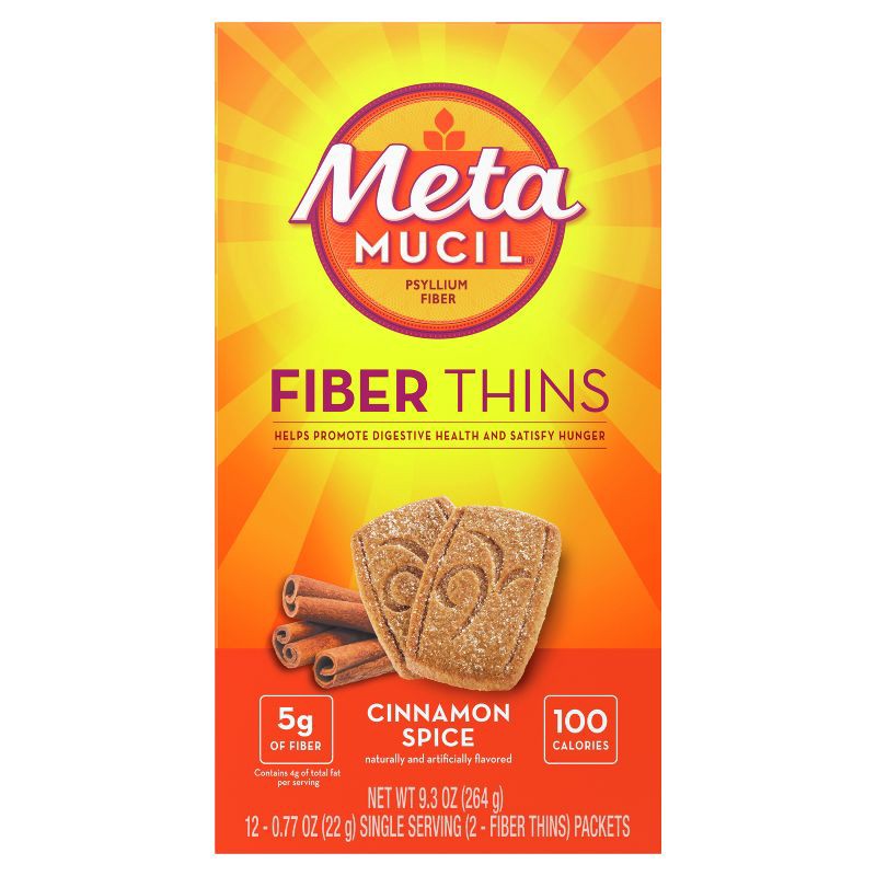 slide 9 of 9, Metamucil Multi-grain Fiber Wafers - Cinnamon Spice - 9.3oz/12ct, 9.3 oz, 12 ct