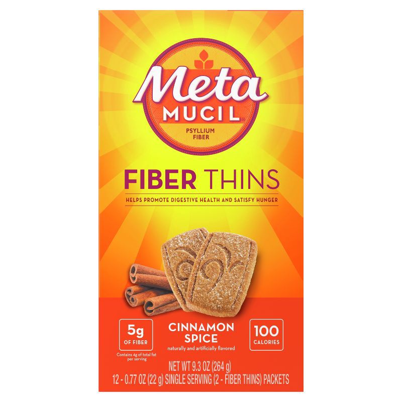 slide 9 of 9, Metamucil Multi-grain Fiber Wafers - Cinnamon Spice - 12ct, 12 ct