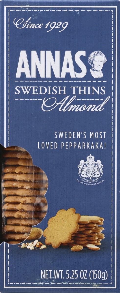 slide 5 of 13, Anna's Almond Thins Delicate Swedish Cookies, 5.25 oz