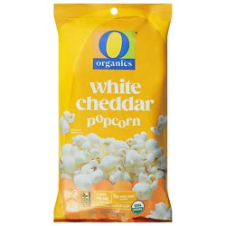 O Organics Popcorn White Cheddar - 4 Oz