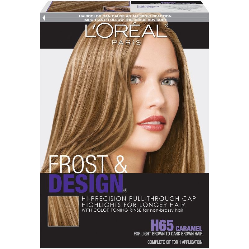 slide 1 of 3, L'Oreal Paris Frost & Design Hi-Precision Pull-Through Cap Highlights - H65 Caramel - 1 Kit, 1 ct
