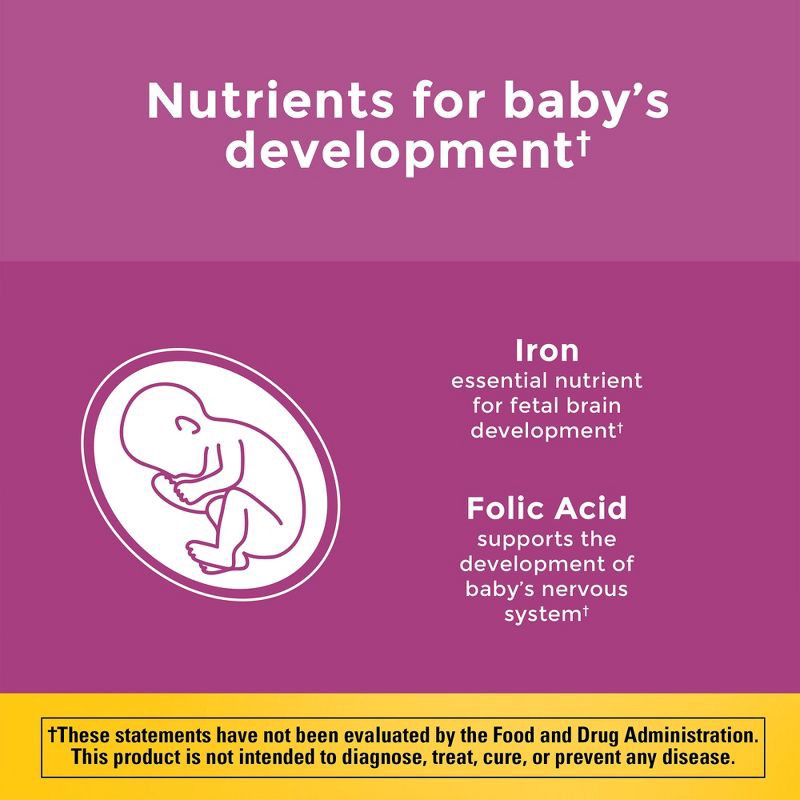 slide 4 of 9, Nature Made Prenatal Multivitamin with Folic Acid, Prenatal Vitamin & Mineral Supplement Tablets - 250ct, 250 ct