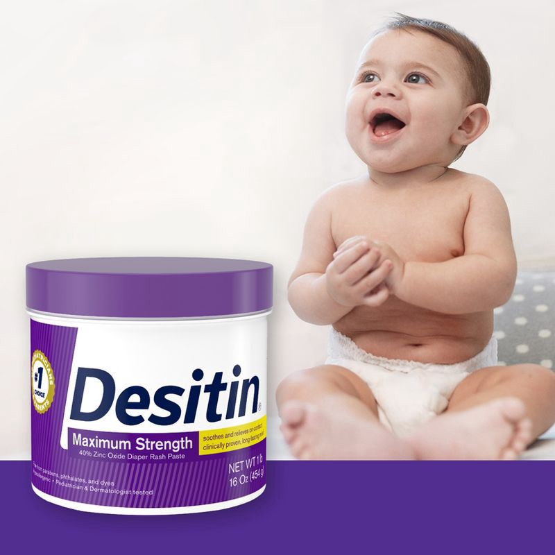 slide 2 of 9, Desitin Maximum Strength Baby Diaper Rash Cream with Zinc Oxide - 16oz, 16 oz