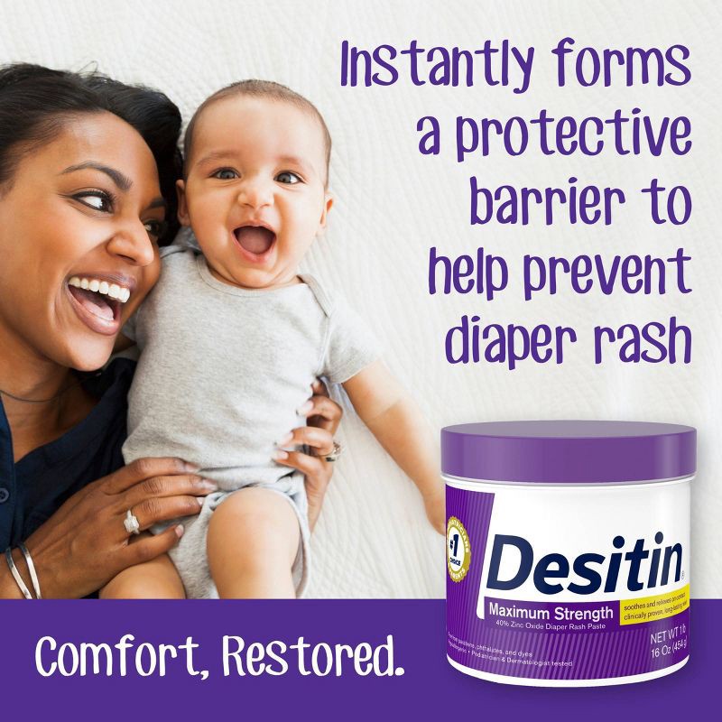slide 4 of 9, Desitin Maximum Strength Baby Diaper Rash Cream with Zinc Oxide - 16oz, 16 oz