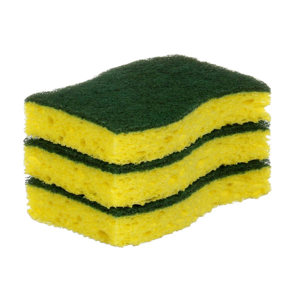 slide 7 of 9, Scotch-Brite Heavy Duty Scrub Sponges Lemon Scent - 3pk, 3 ct