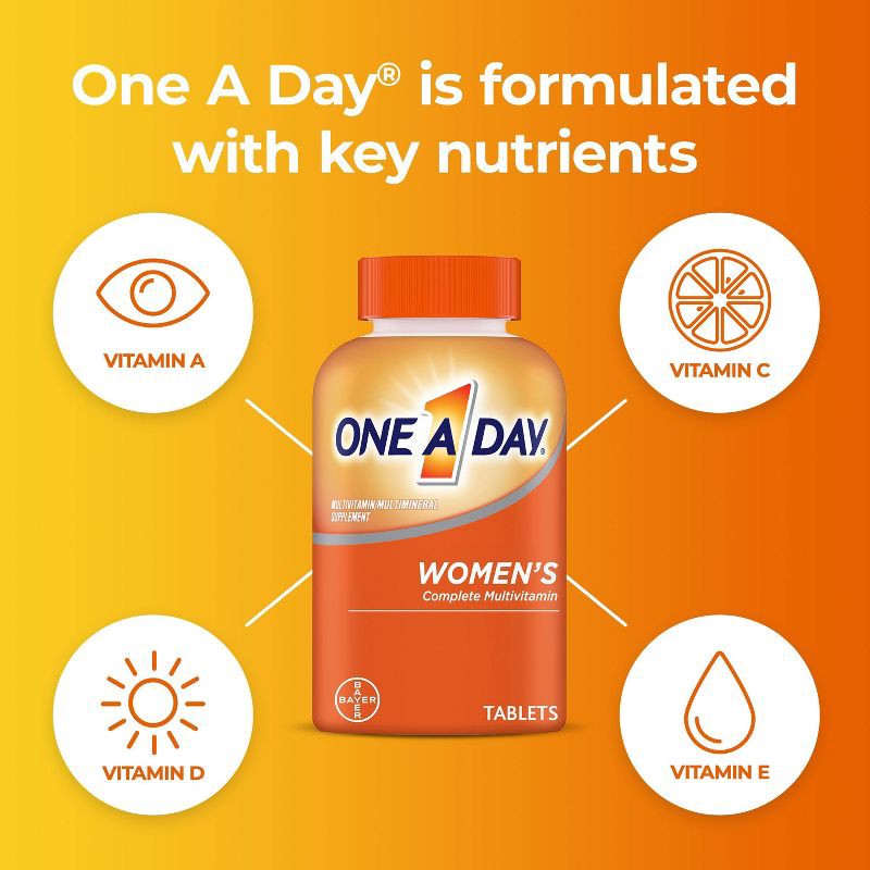 slide 3 of 8, One A Day Women's Multivitamin & Multimineral Tablets - 200ct, 200 ct