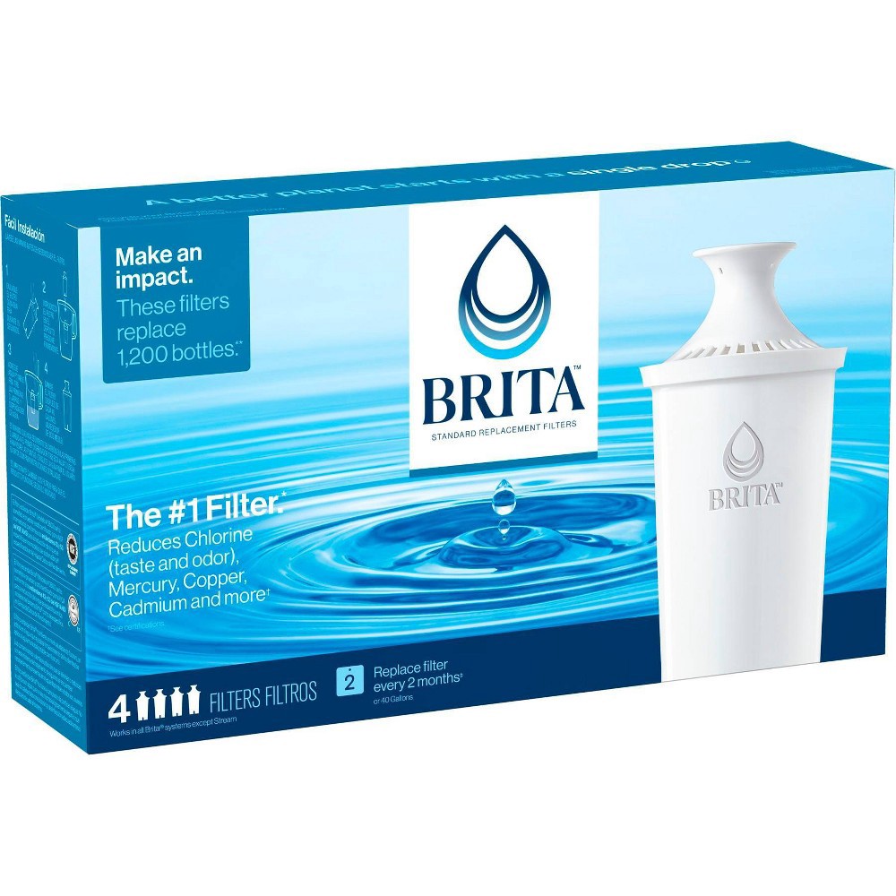 slide 5 of 19, Brita Replacement Water Filters for Brita Water Pitchers and Dispensers - 4ct, 4 ct