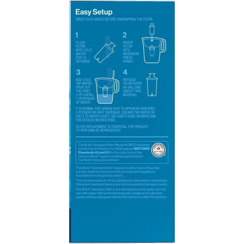 slide 2 of 15, Brita Replacement Water Filters for Brita Water Pitchers and Dispensers - 4ct: Reduces Odors, 2-Month Filter Life, 4 ct