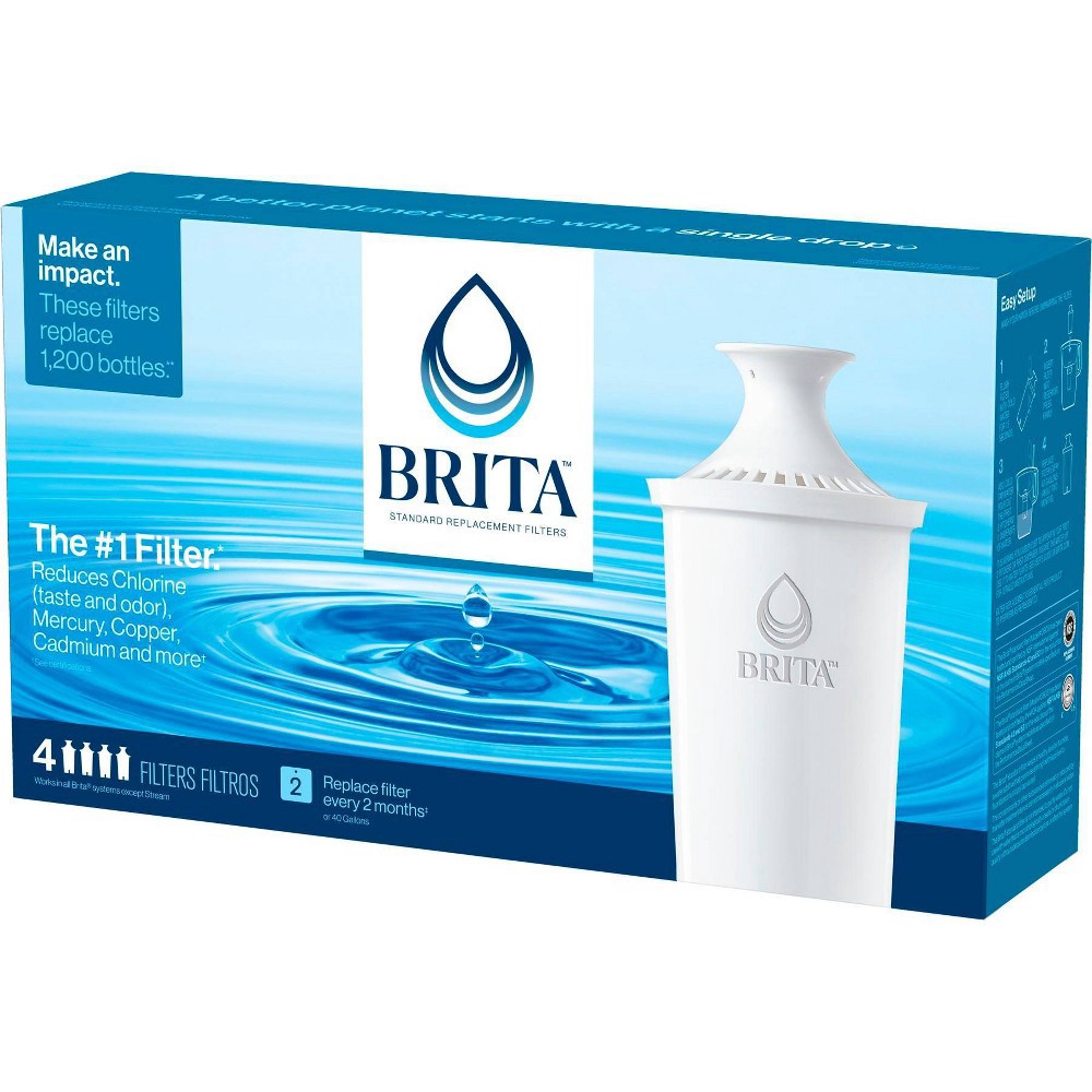 slide 17 of 19, Brita Replacement Water Filters for Brita Water Pitchers and Dispensers - 4ct, 4 ct