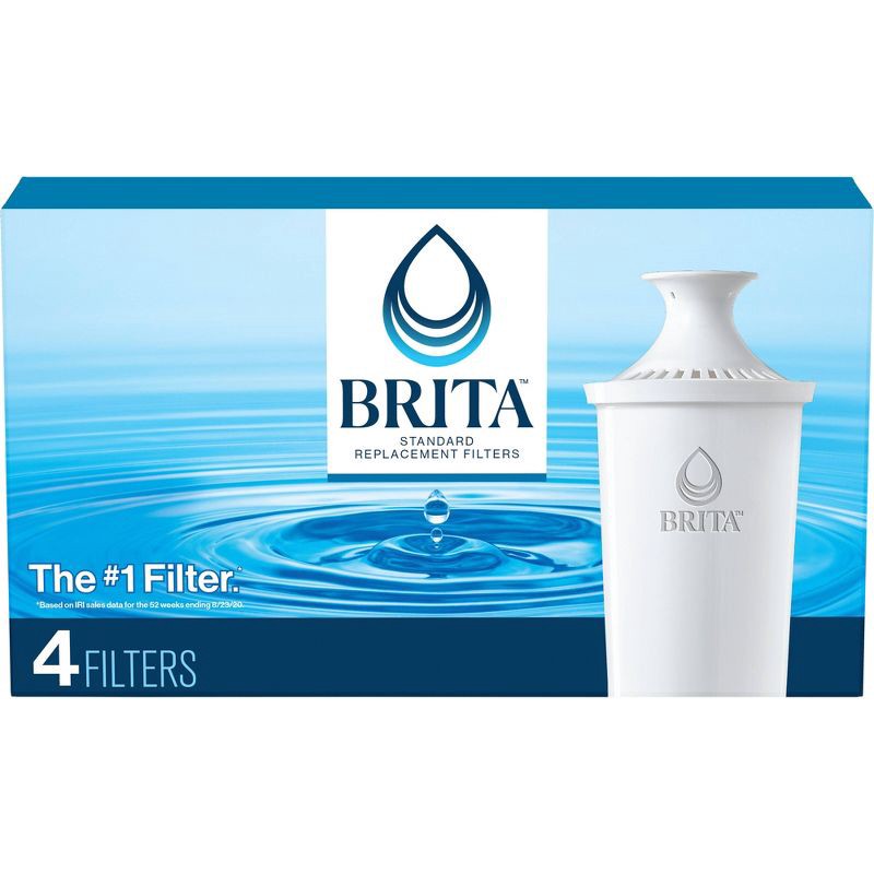 slide 1 of 12, Brita Replacement Water Filters for Brita Water Pitchers and Dispensers - 4ct: Reduces Odors, 2-Month Filter Life, 4 ct