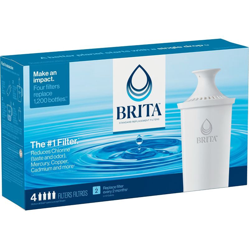 slide 9 of 15, Brita Replacement Water Filters for Brita Water Pitchers and Dispensers - 4ct, 4 ct