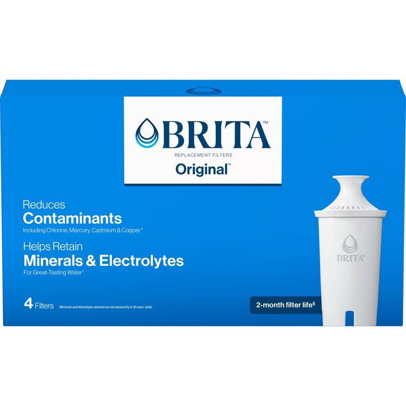 slide 1 of 12, Brita Replacement Water Filters for Brita Water Pitchers and Dispensers - 4ct: Reduces Odors, 2-Month Filter Life, 4 ct