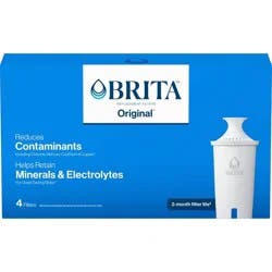 Brita Replacement Water Filters for Brita Water Pitchers and Dispensers - 4ct: Reduces Odors, 2-Month Filter Life