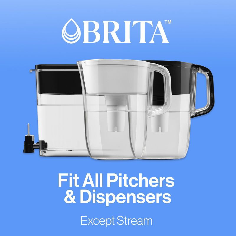 slide 9 of 10, Brita Advanced Replacement Water Filter for Pitchers: Reduces Odors, Filters Chlorine, 1 ct