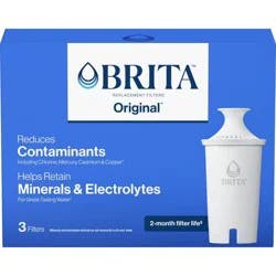 Brita Replacement Water Filters Water Pitchers and Dispensers - 3ct: Reduces Odors, 2-Month Filter Life