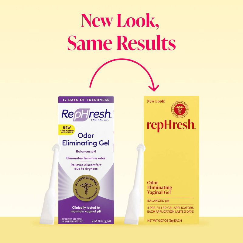 slide 3 of 10, RepHresh Odor Eliminating Vaginal Gel - 4ct/0.07oz, 4 ct, 0.07 oz