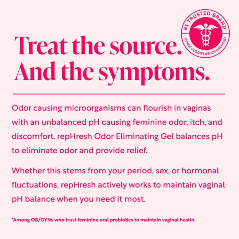 slide 8 of 10, RepHresh Odor Eliminating Vaginal Gel - 4ct/0.07oz, 4 ct, 0.07 oz
