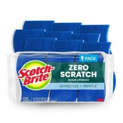 Scotch-Brite Zero-Scratch Scrub Sponges - 9ct: Cellulose Material