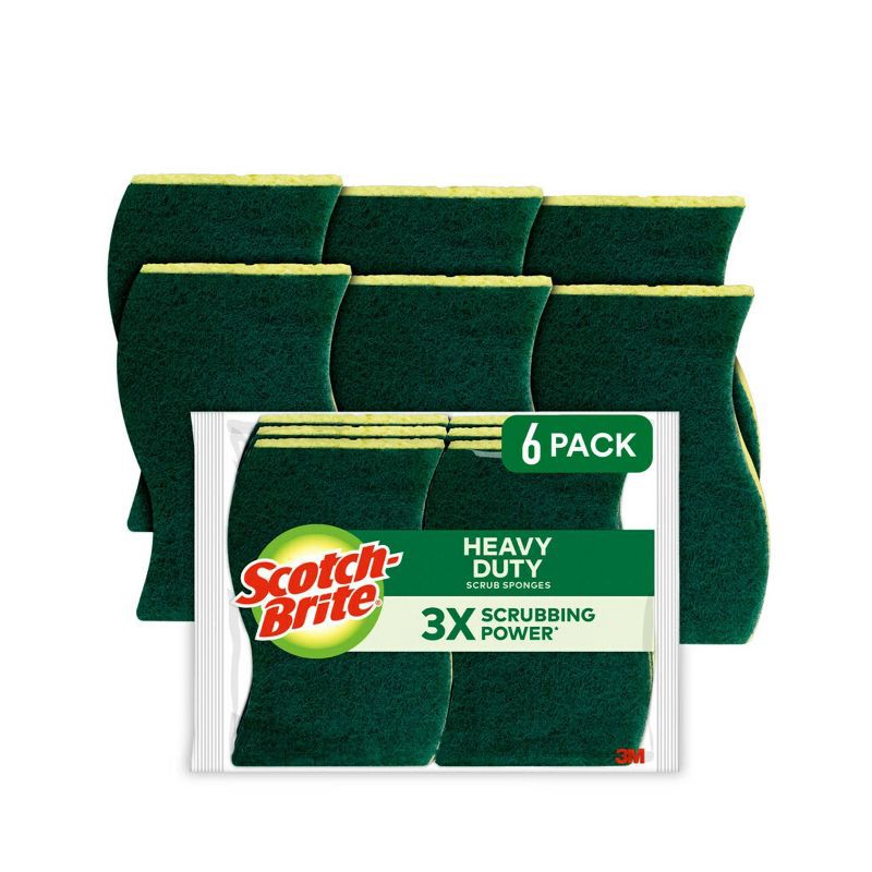 slide 17 of 19, Scotch-Brite Heavy Duty Scrub Sponges - 6ct, 6 ct