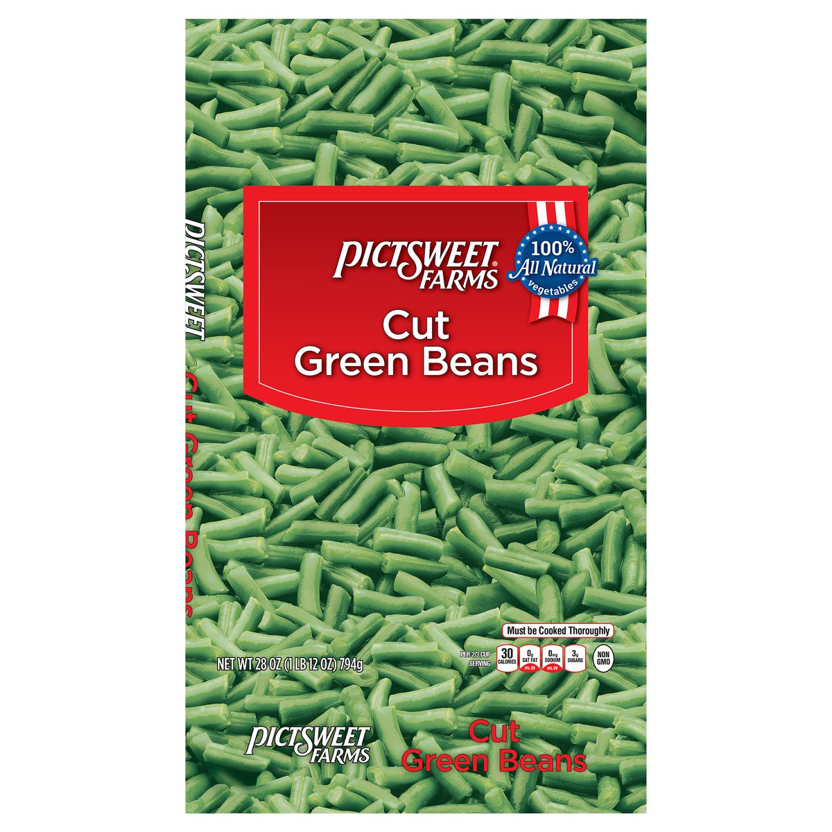 slide 6 of 8, Pictsweet Clear Bag Green Beans, 28 oz