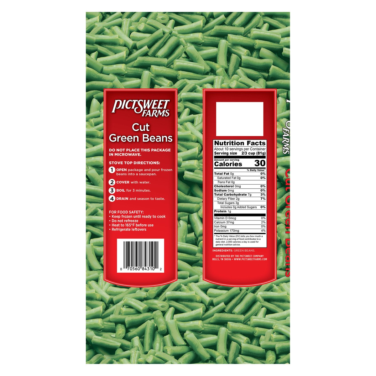 slide 2 of 8, Pictsweet Clear Bag Green Beans, 28 oz