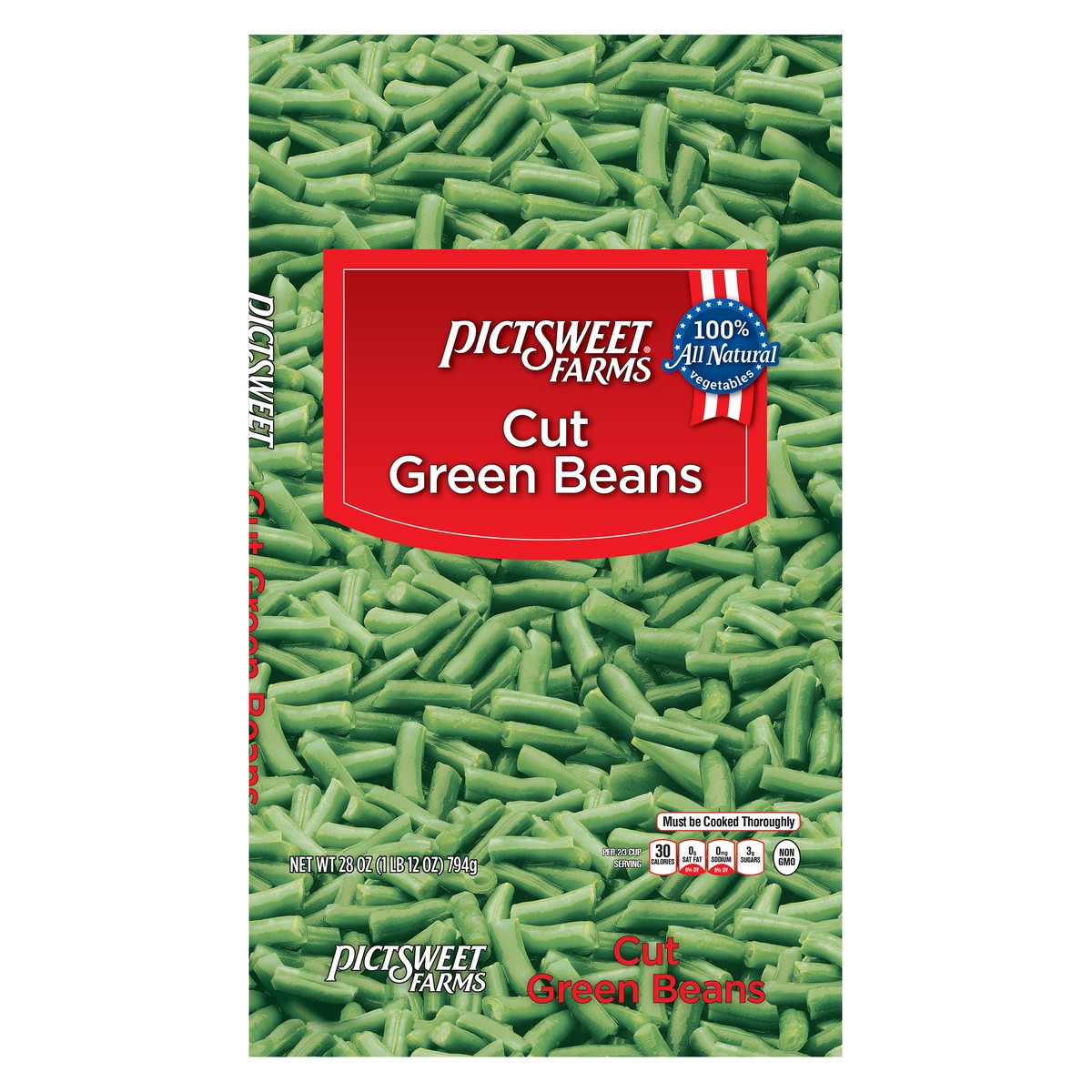 slide 4 of 8, Pictsweet Clear Bag Green Beans, 28 oz