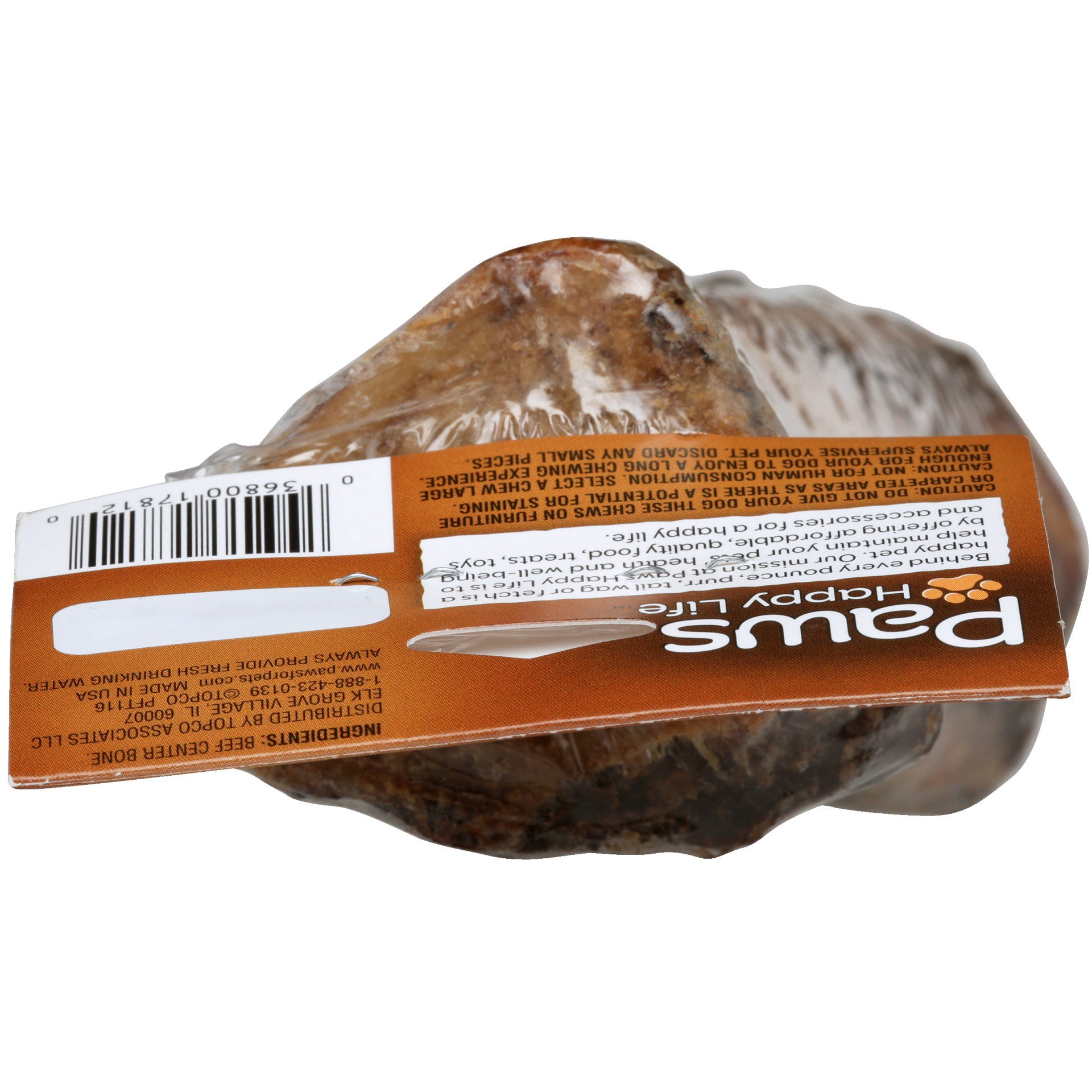 slide 2 of 6, Paws Happy Life Naturals Meaty Center Cut Beef Bone For Medium & Large Dogs, 1 ct