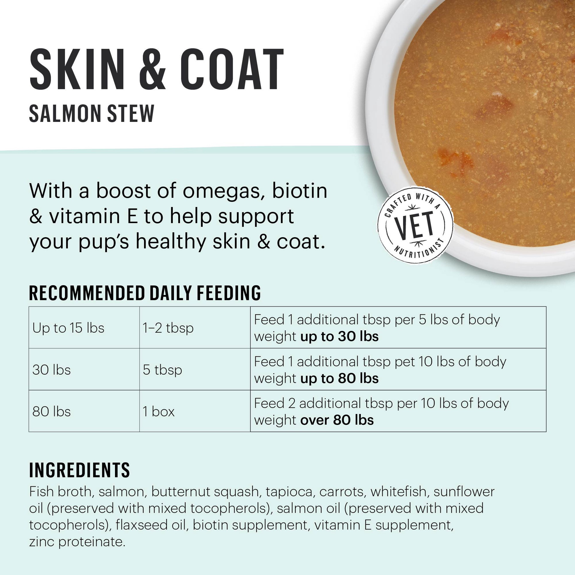 slide 3 of 3, The Honest Kitchen Functional POUR OVERS™: Skin & Coat Suport - Salmon Stew Dog Food Topper, 5.5 oz x1, 5.5 oz