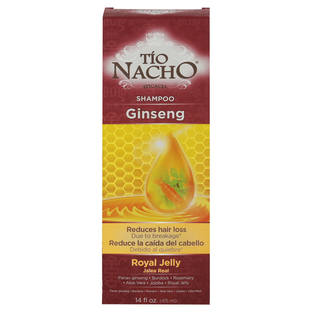 slide 1 of 9, Tío Nacho Royal Jelly Ginseng Shampoo 14 fl oz, 14 fl oz