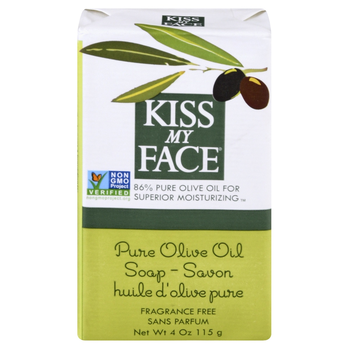 slide 1 of 1, Kiss My Face Pure Olive Oil Soap 4 oz, 4 oz