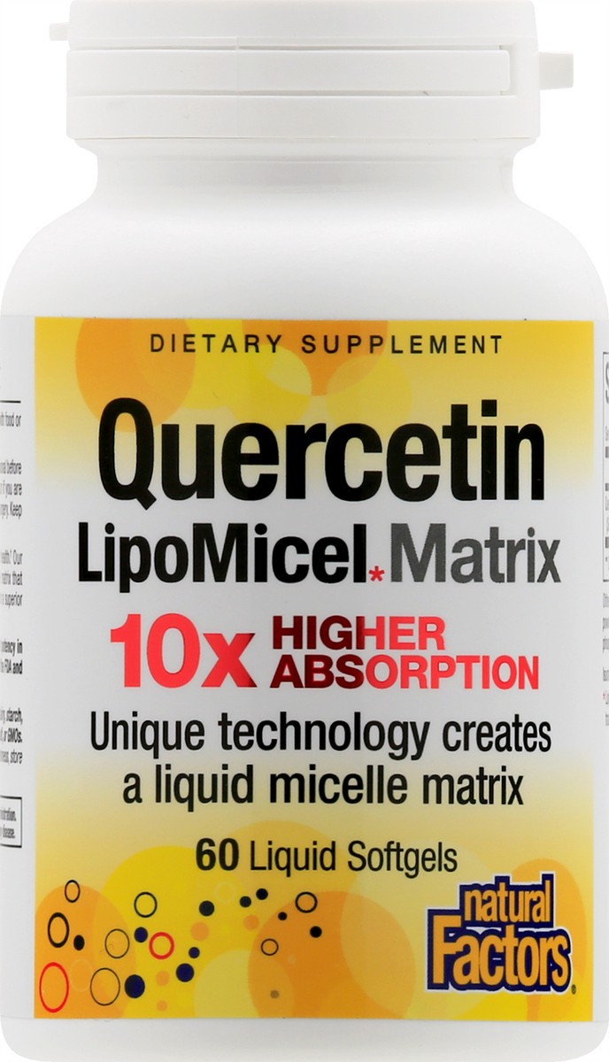 slide 1 of 12, Natural Factors Liquid Softgels Quercetin 60 ea, 60 ct