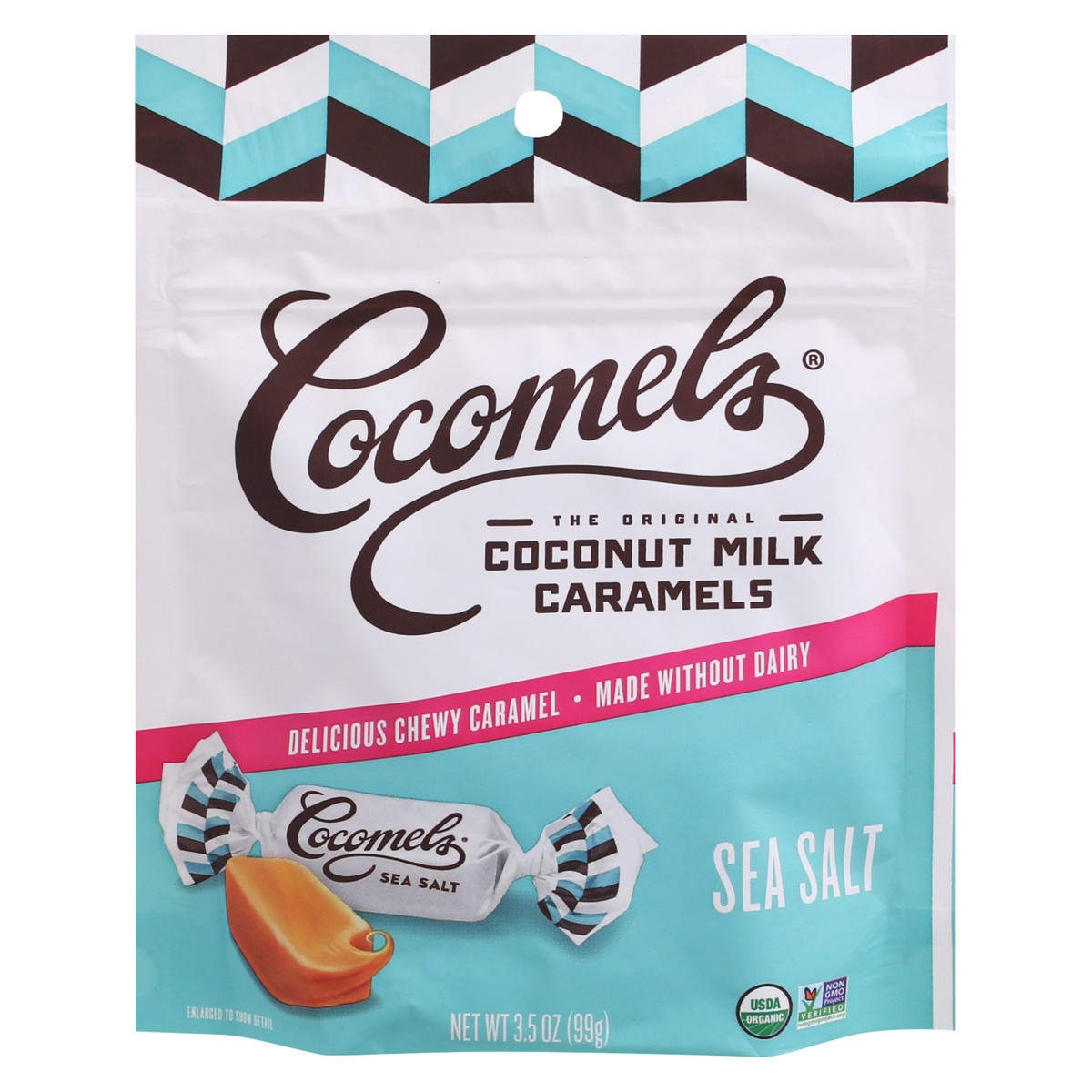 slide 1 of 9, Cocomel's Sea Salt Coconut Milk Caramels, 3.5 oz