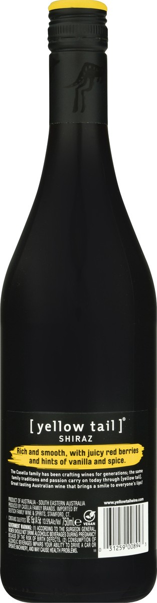 slide 4 of 9, [yellow tail] Australia Shiraz 750 ml, 750 ml