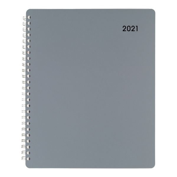 slide 1 of 4, Office Depot Weekly/Monthly Appointment Book, 7'' X 8-3/4'', Gray, January 2021 To December 2021, Od710930, 7 in