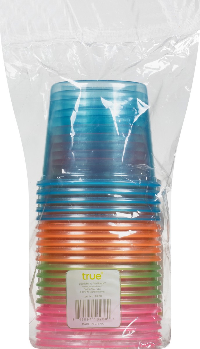 slide 4 of 11, TRUE 4 Ounce Plastic Neon Bomber Cups 20 ea, 20 ct