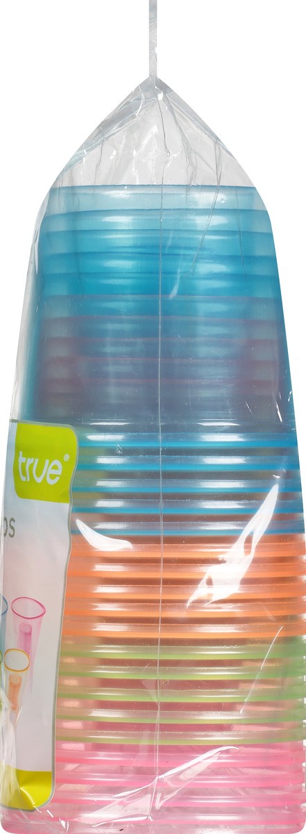 slide 7 of 11, TRUE 4 Ounce Plastic Neon Bomber Cups 20 ea, 20 ct