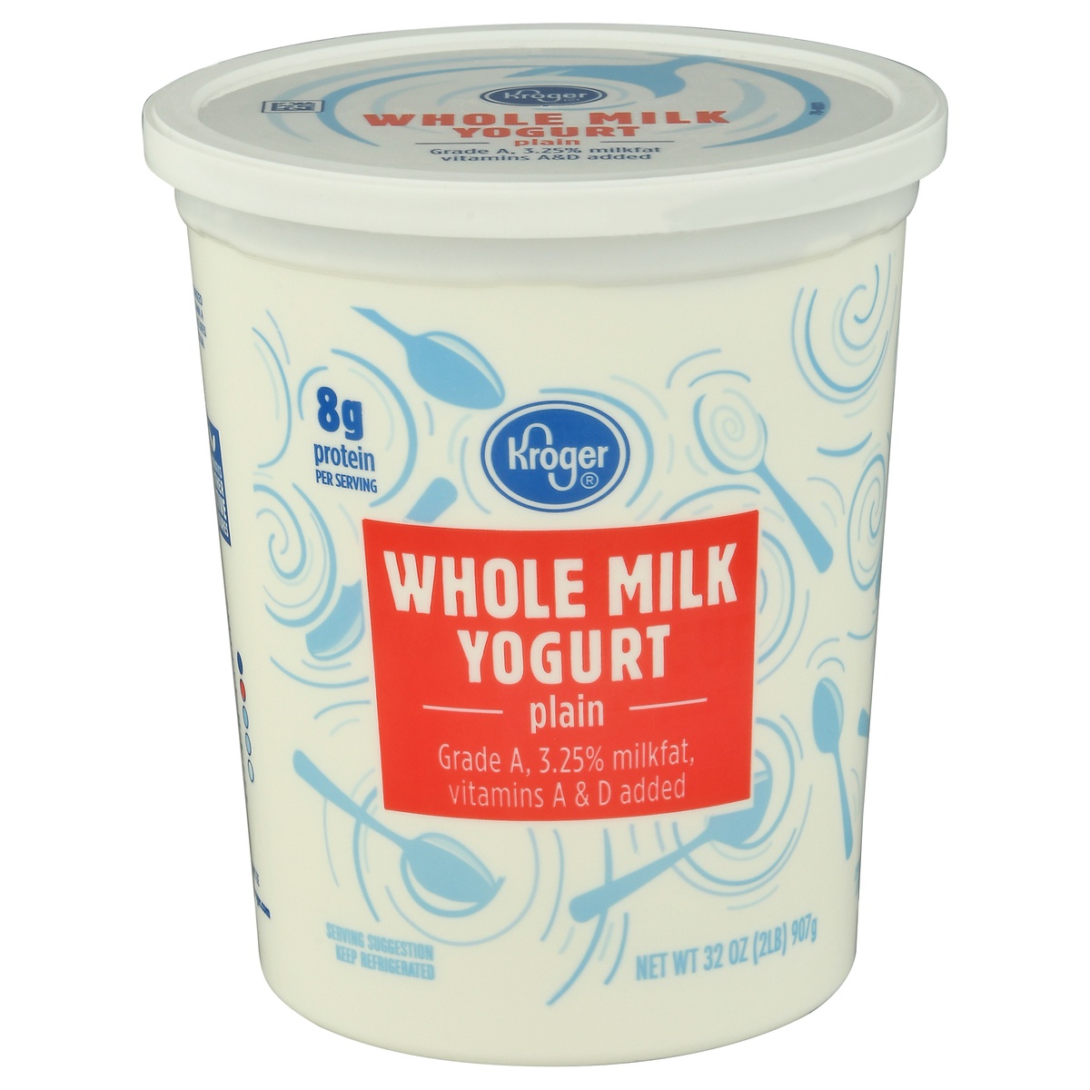 slide 1 of 1, Kroger Whole Milk Grade A Yogurt, 32 oz