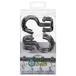 Royal Crest Chrome Shower & Bath Hooks - 12 Each