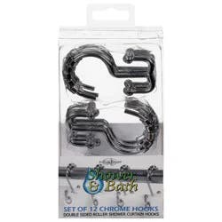 Royal Crest Chrome Shower & Bath Hooks - 12 Each
