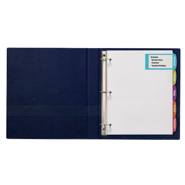 slide 4 of 8, Avery® Big Tab™ Printable Large Label Dividers With Easy Peel®, 8 1/2"" x 11"", 5 Tab, White, Pack Of 4, 4 ct; 8 1/2 in x 11 in