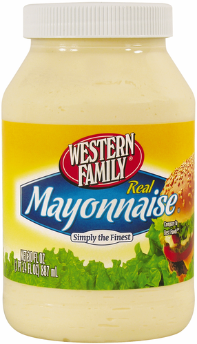 slide 1 of 2, Western Family Real Mayonnaise, 30 oz