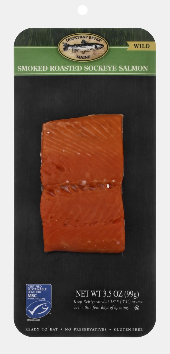 slide 9 of 12, Ducktrap River of Maine Smoked/Roasted Sockeye Salmon 3.5 oz, 3.5 oz
