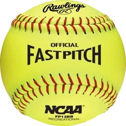 Rawlings 12" NCAA Recreational Fastpitch Softballs - 1 Dozen