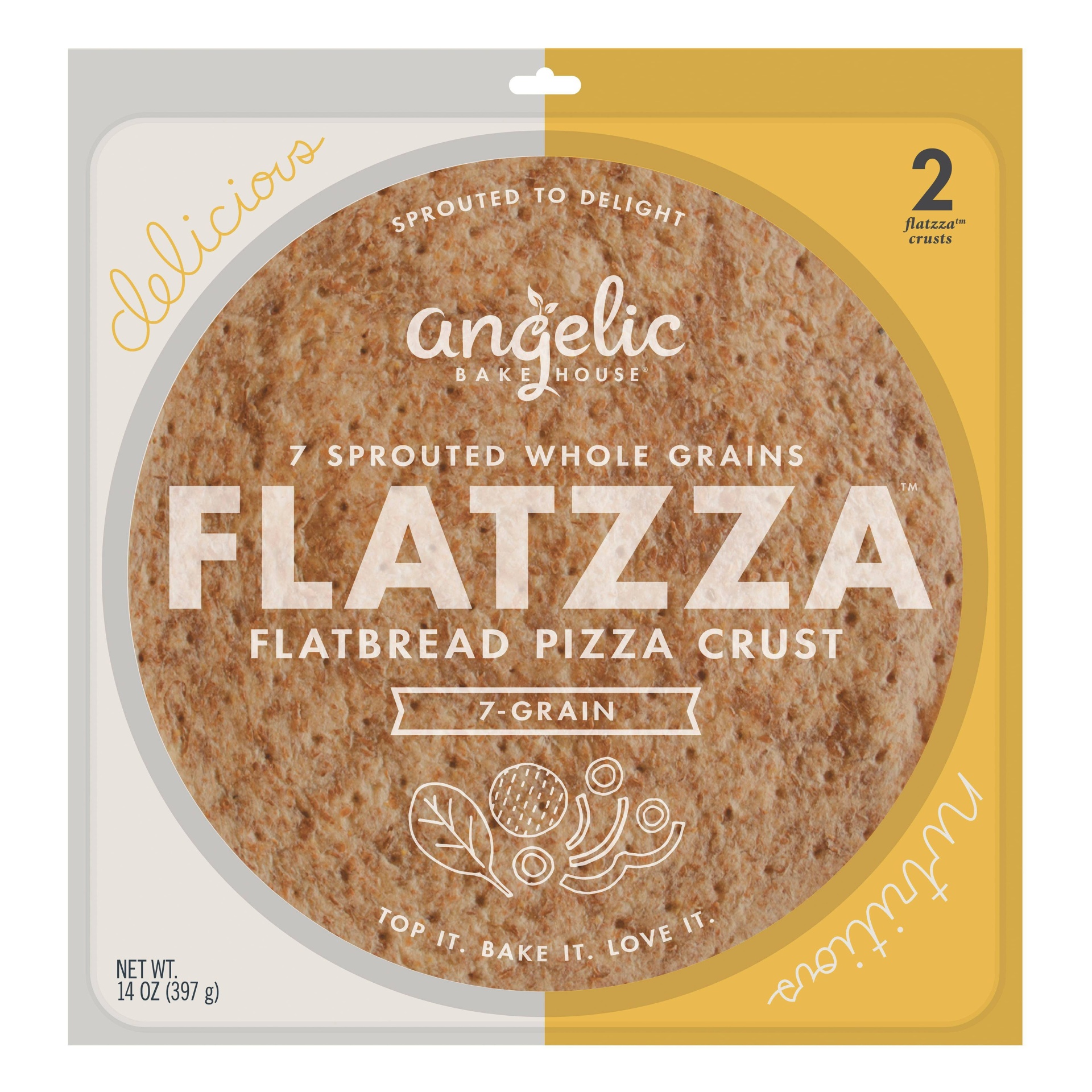 Angelic Bakehouse Flatzza™ 7 Sprouted Whole Grains Flatbread Pizza