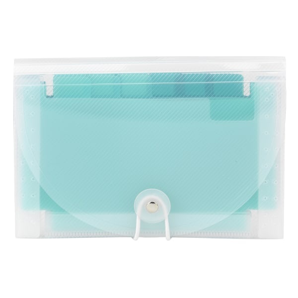 slide 1 of 3, Office Depot Brand Polypropylene Accordion Expanding File, 13 Pocket, 6'' Expansion, Coupon Size, Teal, 1 ct