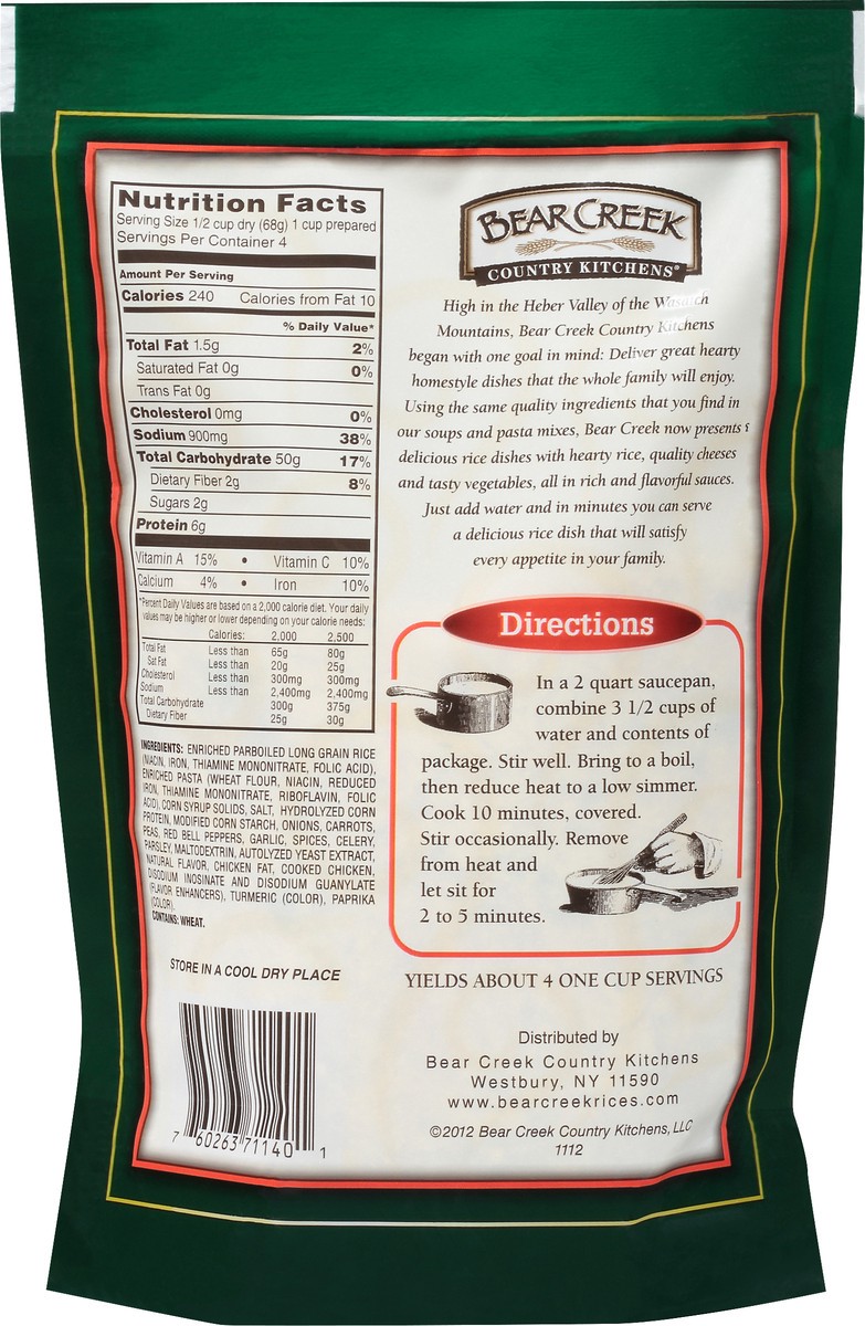 slide 8 of 8, Bear Creek Country Kitchens Chicken Rice Mix, 9.5 oz