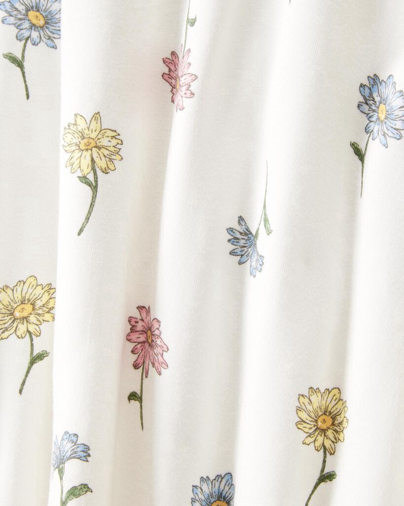 slide 2 of 2, Carter's Toddler 2-Piece Floral Print PurelySoft Pajamas Ivory 5T, 1 ct